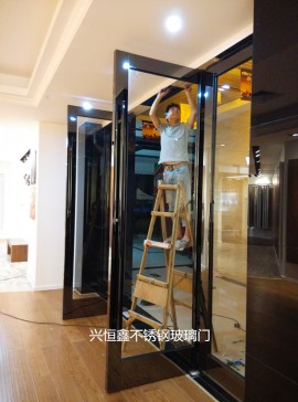 深圳不锈钢门 玻璃门 地弹簧玻璃门 刷卡玻璃门感应玻璃门 防盗门