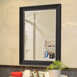 厂家订制订做欧式镜框 黑色 复古浴室镜子 酒店洗手间卫浴挂镜