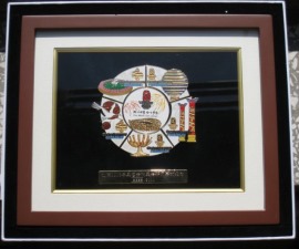 礼品相框批发 收藏/礼品纪念币 放徽章用 立体木制相框 可加LOGO