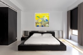现代酒店艺术 抽象装饰画 卧室套房客厅背景装饰 配有L型简约框